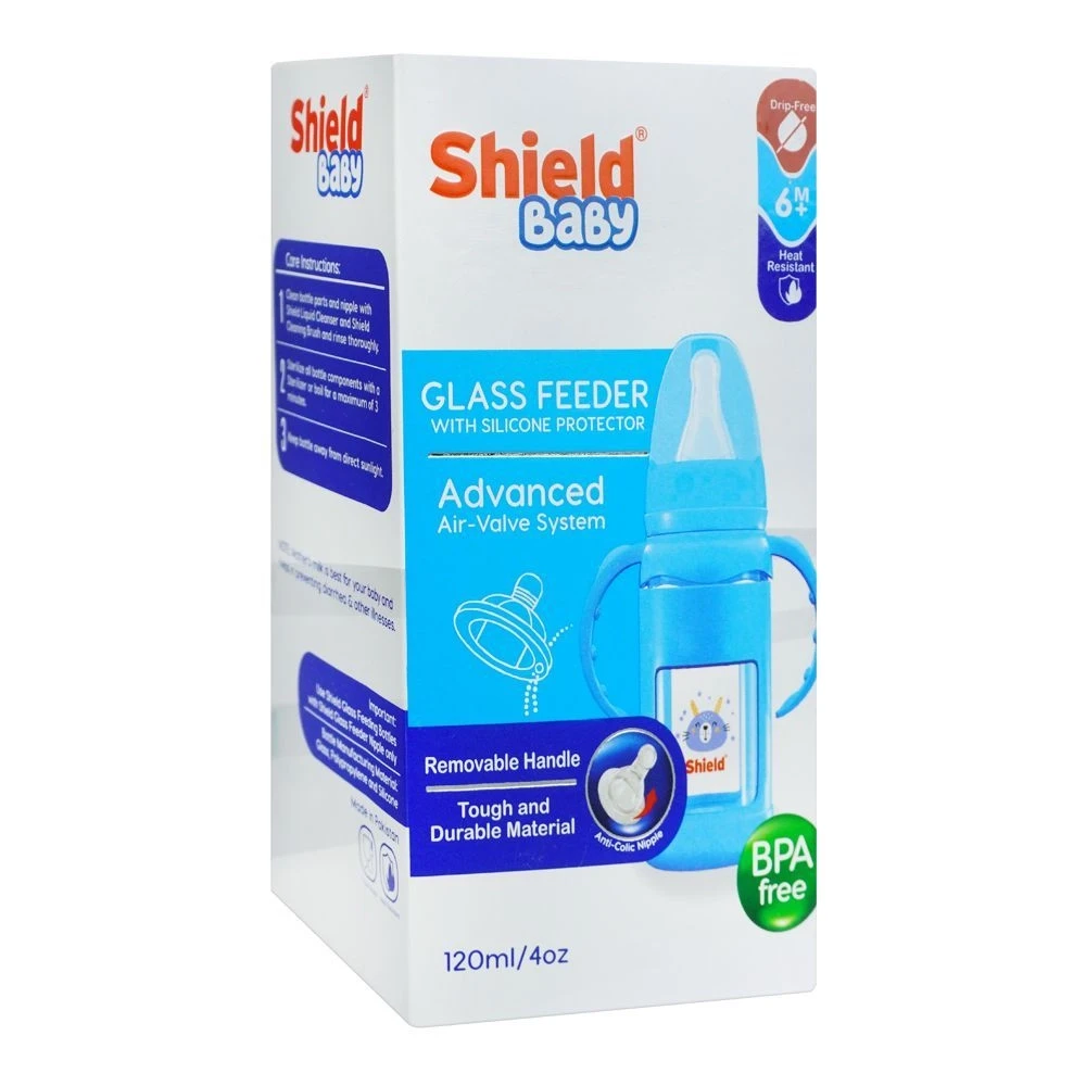 Shield Glass Feeder With Silicone Protector 120ml 6M+
