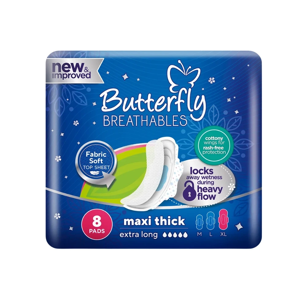 Butterfly Breathable Maxi Thick Extra long 8 pads
