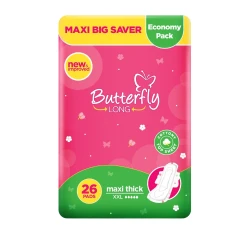 Butterfly Long Maxi XXL Big Saver Sanitary Pads 26 Pcs