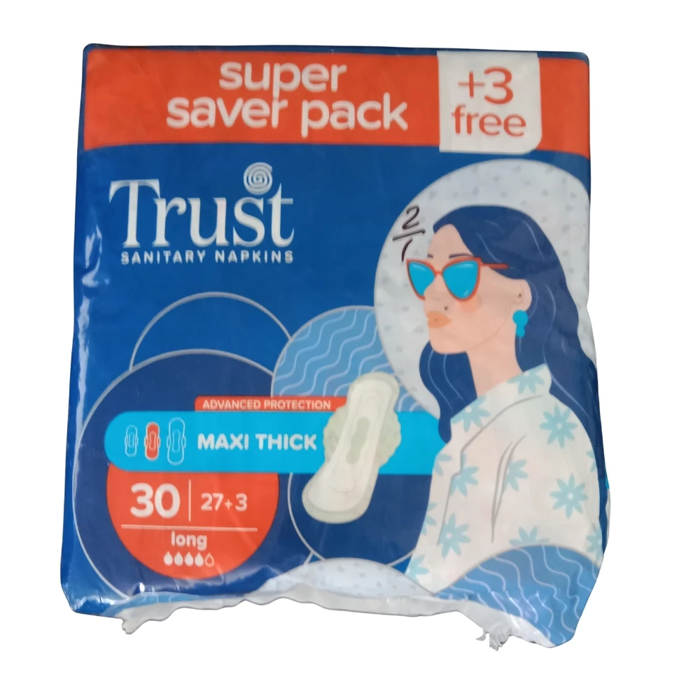 Trust Maxi Thick Long Sanitary Napkins 30 Pcs