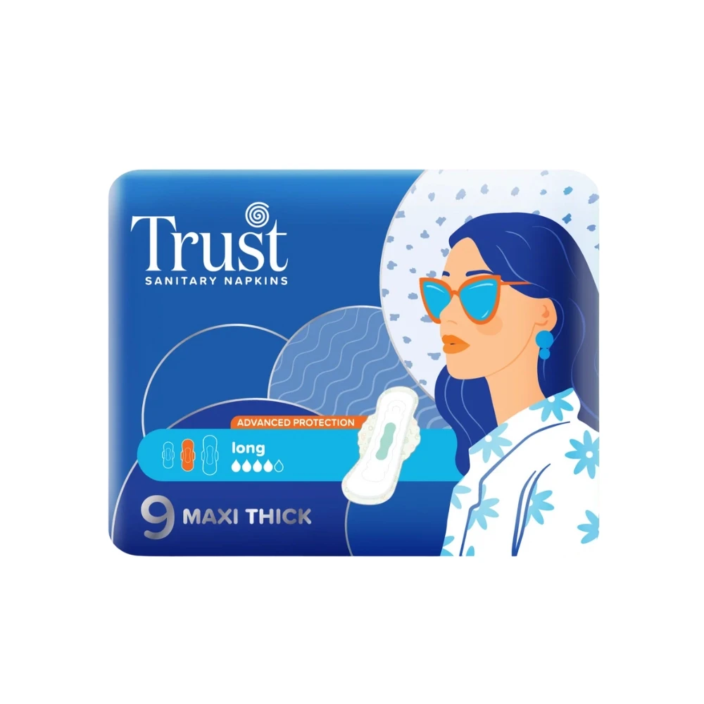 Trust Maxi Thick Long Sanitary Napkins 9 Pcs