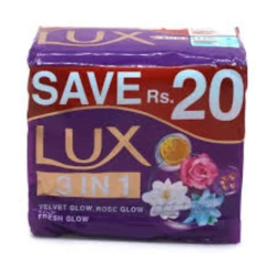 Lux  Velvet, Rose, Fresh Glow 3 in 1 128gm
