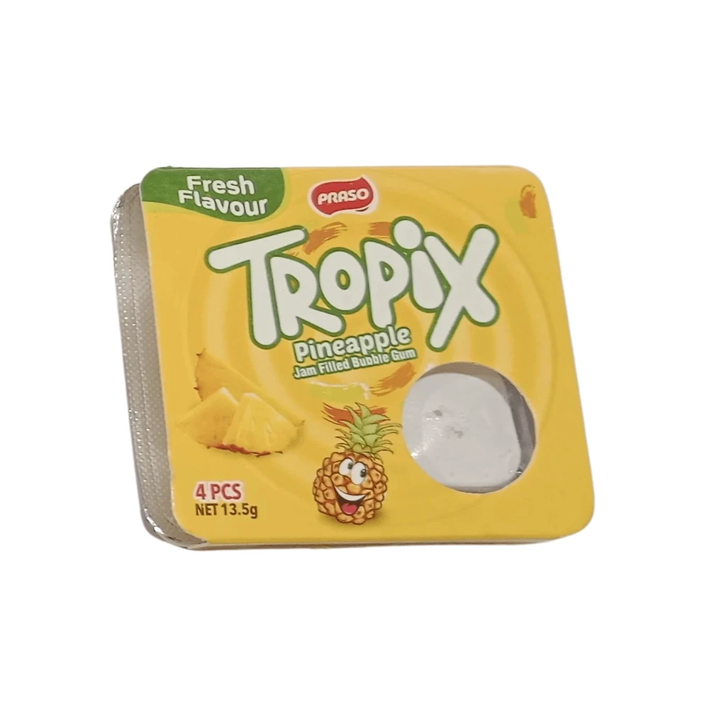 Tropix Pineapple Jam Filled Bubble Gum