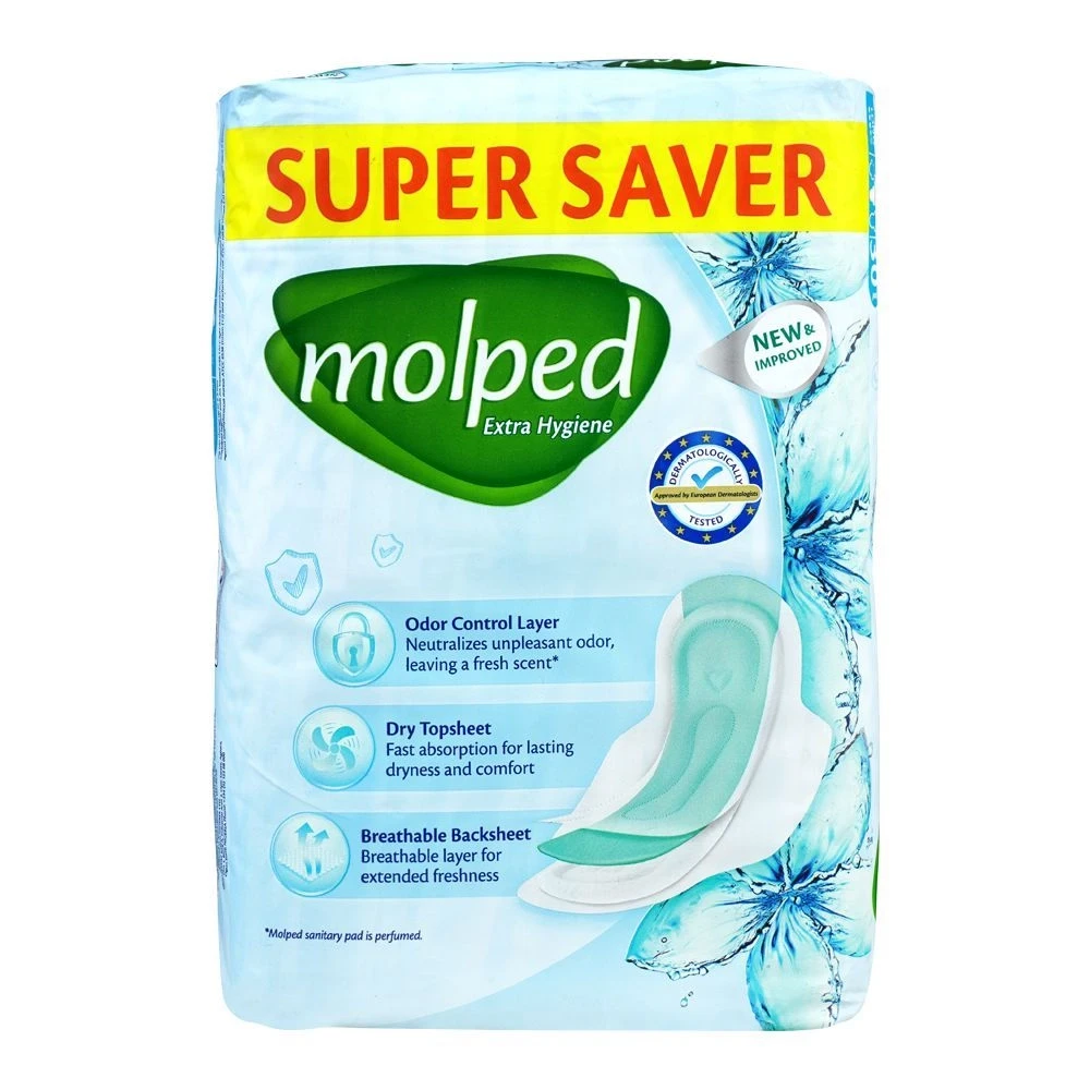 Molped Maxi Thick Hygiene Shield Long Pads 30 Pads