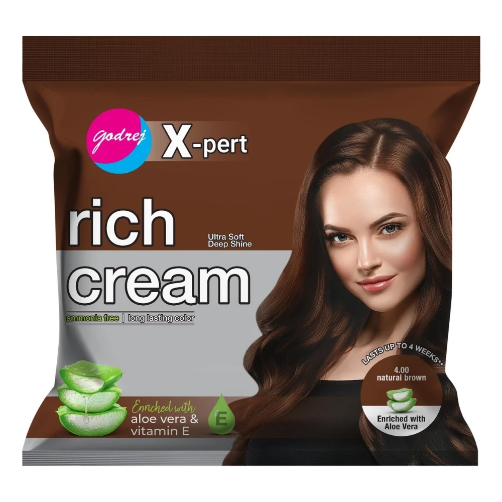 Godrej Expert Rich Creme Hair Color 4.06 Dark Brown
