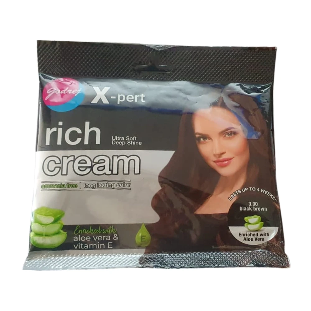 Godrej Expert Rich Creme Hair Color 3.0 Black Brown