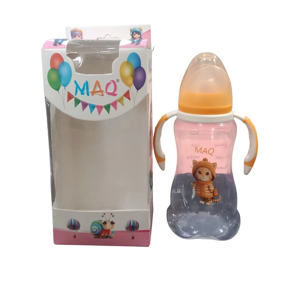 MAQ 10 Oz Feeding Bottle Transparent Bottle With Transparent Jar
