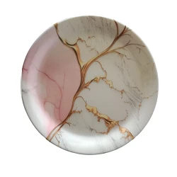Melamine Blush Marble Large Plate