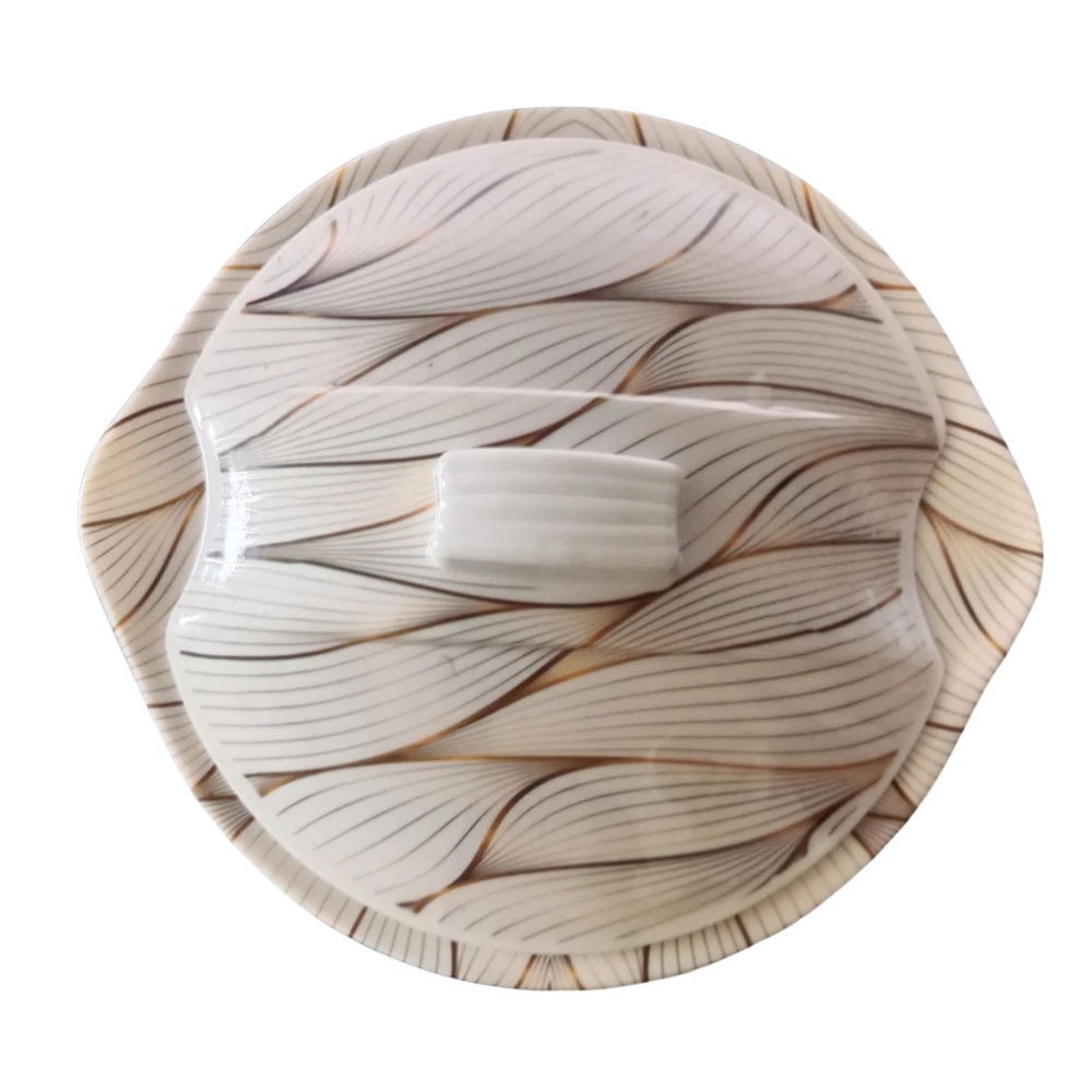 Melamine Warm Sandstone Bowl With Lid