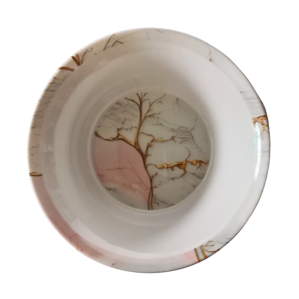 Melamine Blush Marble Bowl