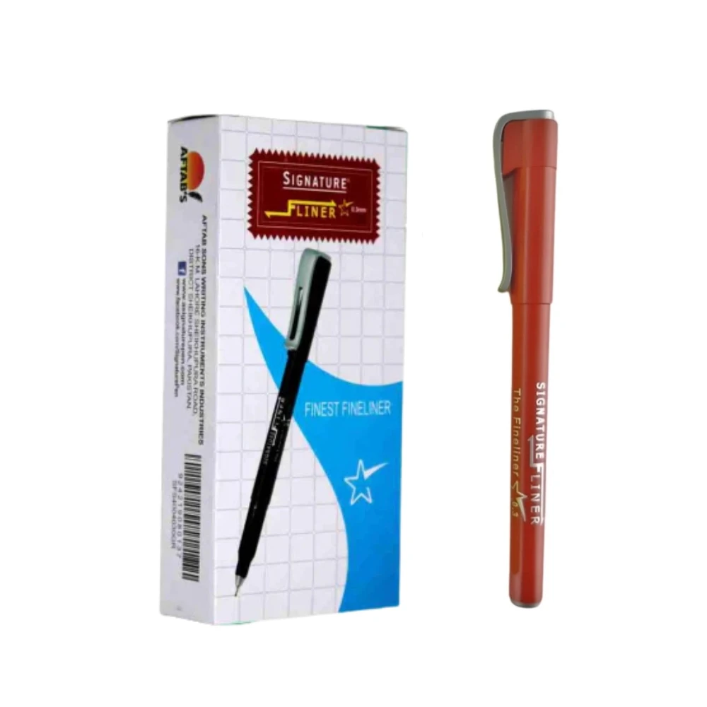 Signature Fineliner Red 10 Pcs