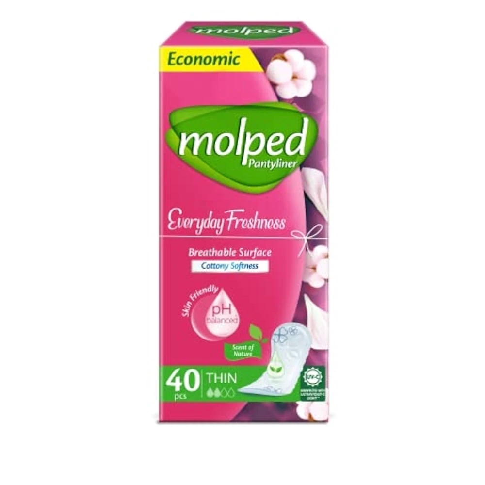 Molped Pantyliner Everyday Freshness Cottony Softness Thin 40pcs