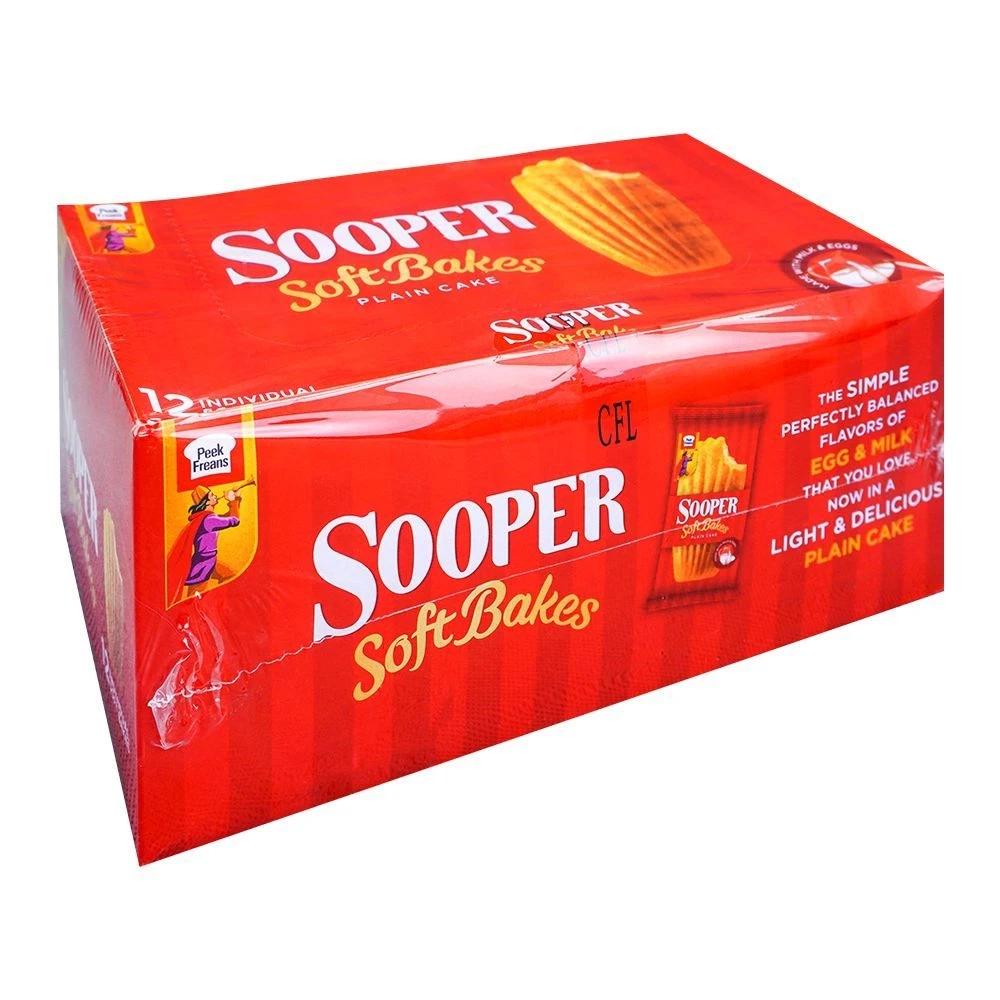 Peek Freans Sooper Soft Bakes Plain Cake 12 Cakes Box