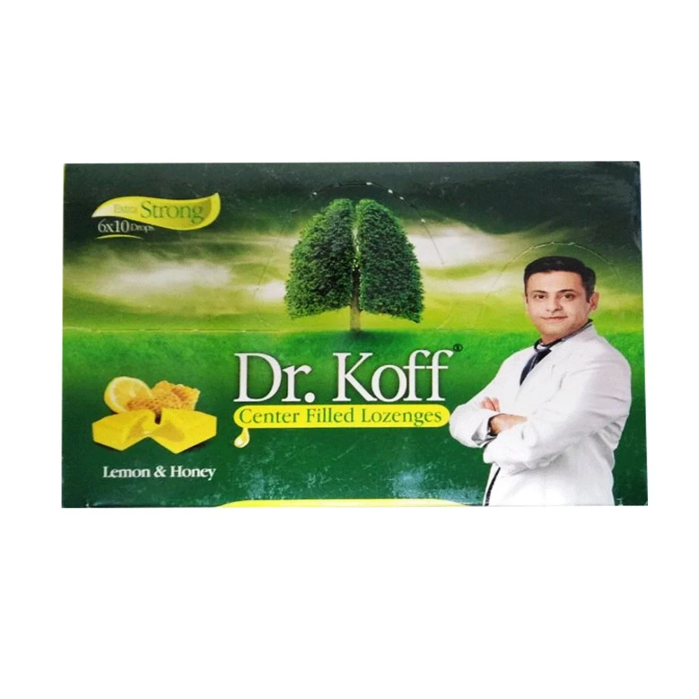 Dr Koff Center Filled Lozenges Lemon & Honey 6 Drops