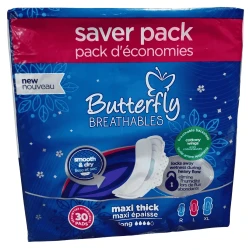 Butterfly Breathables Maxi Thick  Long 30 Pads (Saver Pack)