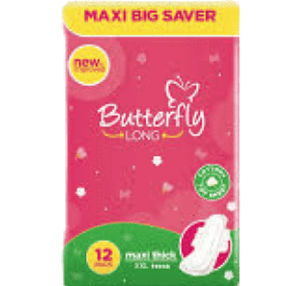 Butterfly Long 12 Pads Maxi Thick Long Big Saver XXL