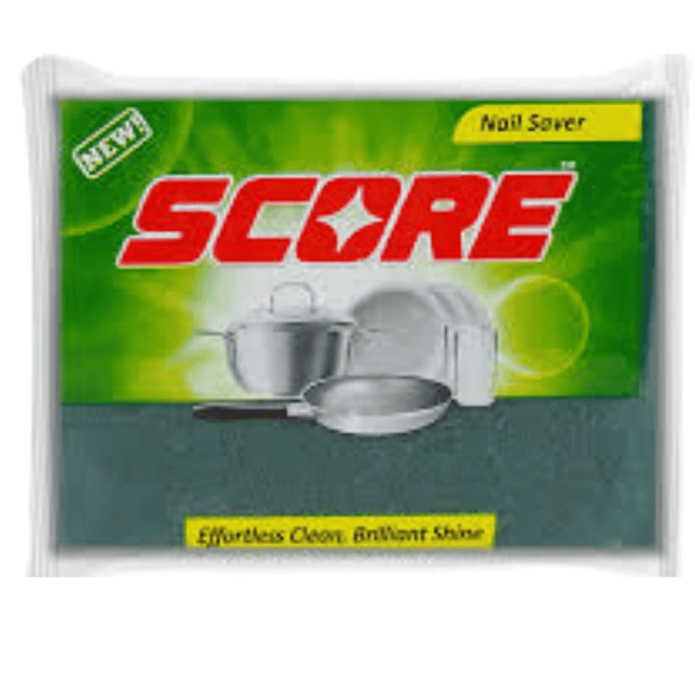 Score Kitchen Green Scourer With Sponge, Nail Saver, 1-Pack