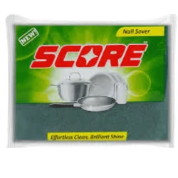 Score Kitchen Green Scourer With Sponge, Nail Saver, 1-Pack