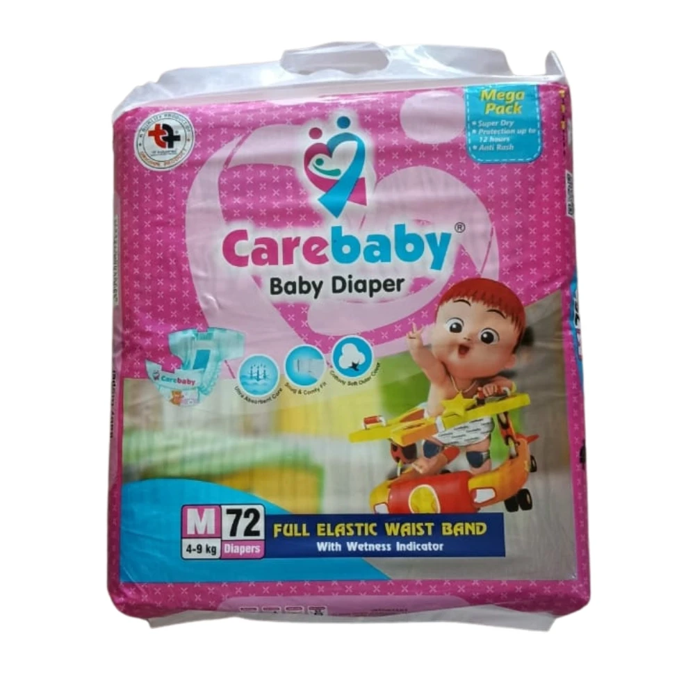 Carebaby Diapers Medium 4-9kg 72pcs