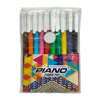 Piano Fibertip Coloring Markers set 10-Colors