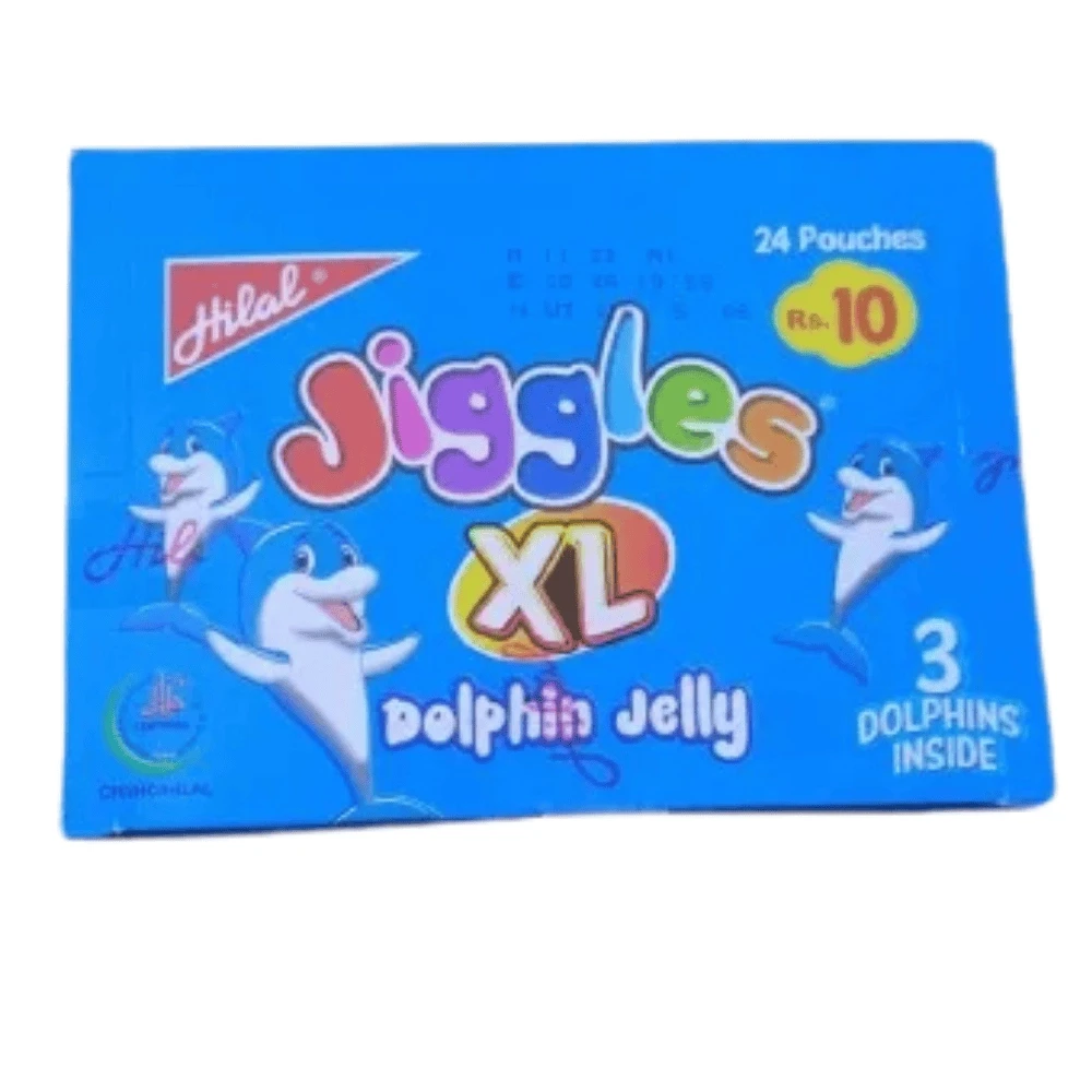 Hilal Jiggles XL Dolphin Jelly Pouch Rs: 10/- 24Pcs