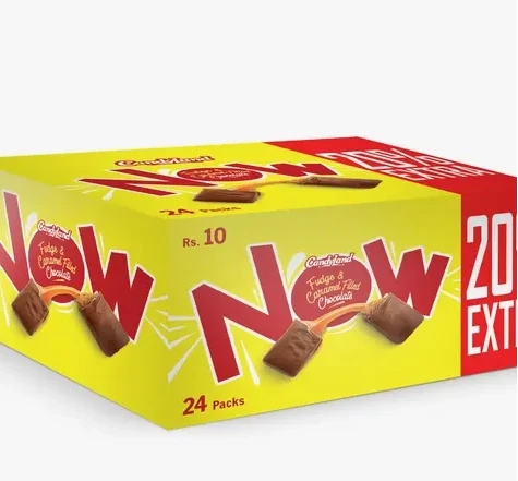 Candyland Now Fudge & Caramel Filled Chocolate Rs.10 24-Pcs Box