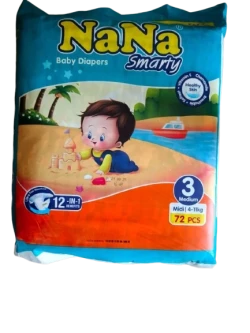 Nana Smarty Diapers No.3 Medium 4-11kg 72pcs