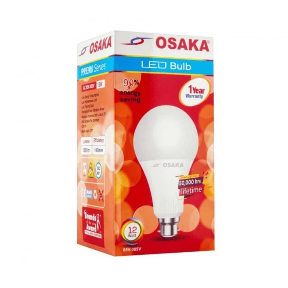 Osaka White Led Bulb 18 Watt 85V - 305V Pin B22
