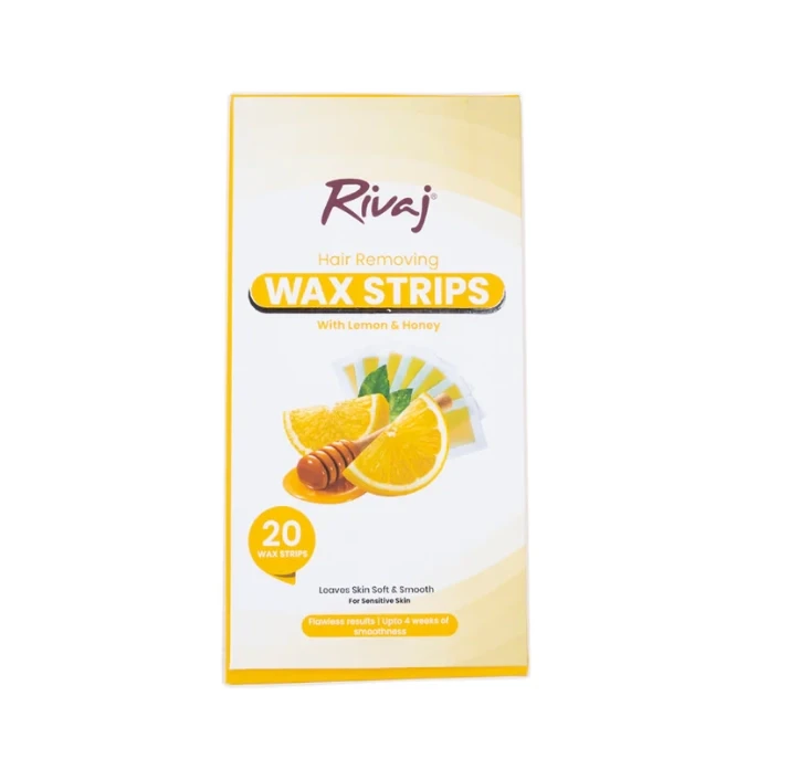 Rivaj Lemon & Honey Hair Removing Body Wax Strips 20 Pcs