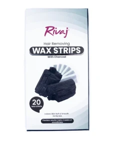 Rivaj Charcoal Hair Removing Body Wax Strips 20 Pcs