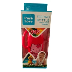 Pure Love Feeding Bottle With Handle 280ml TRIO Colored
