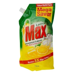 Lemon Max Dish Wash Liquid Pouch 750ml