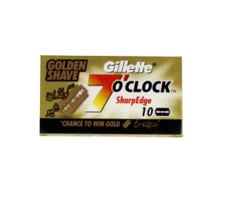 Gillette 7O Clock Golden SharpEdge Razor 10-pcs