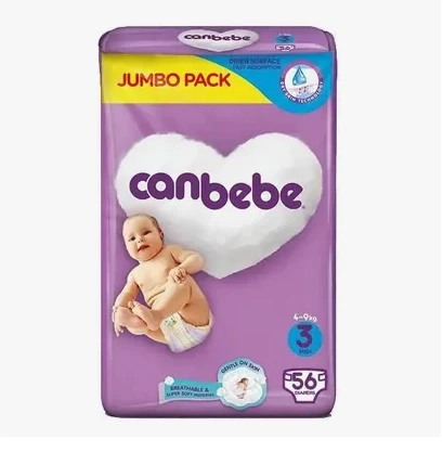 Canbebe Diapers Jumbo No.3 Midi 4-9Kg 56Pcs
