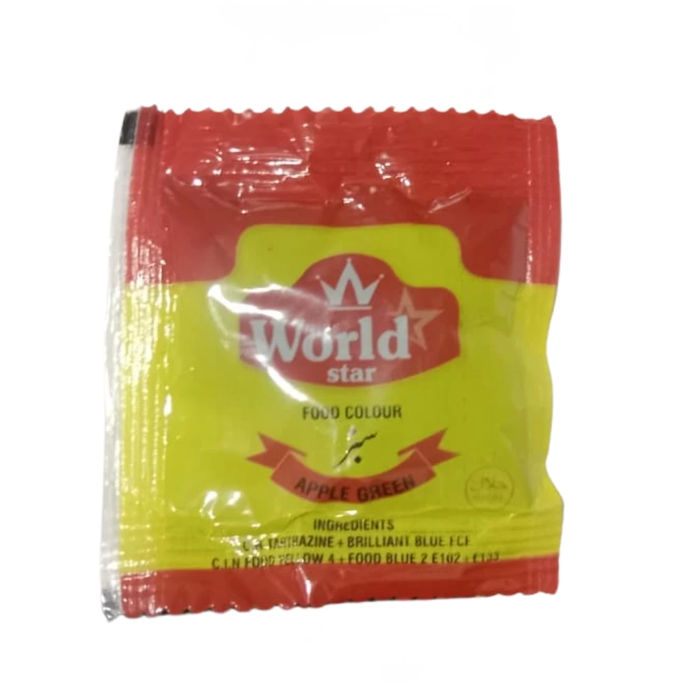 World Star Food Color Sabaz Apple Green Sachet 10gm