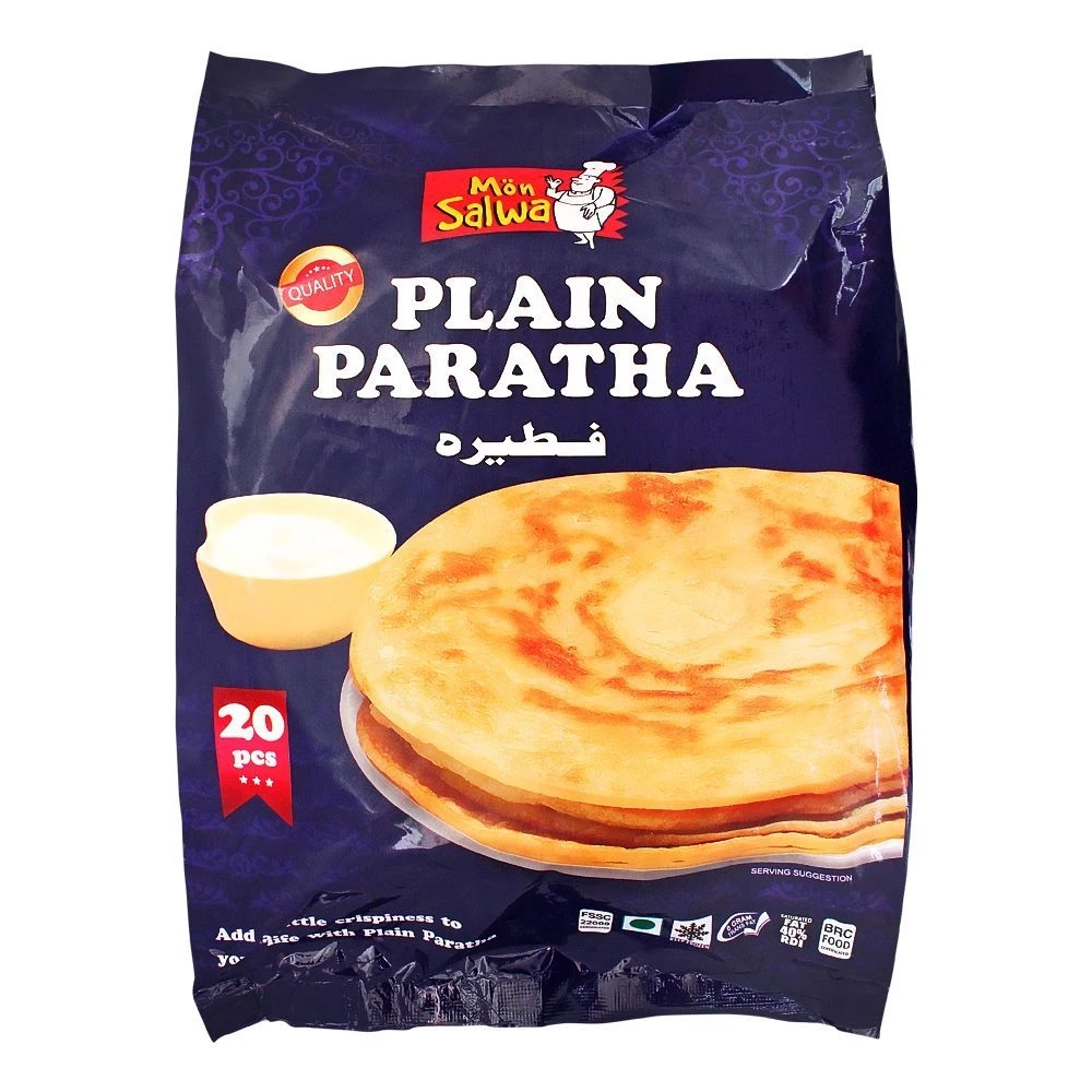 MonSalwa Plain Paratha, Family Pack, 20 Pack