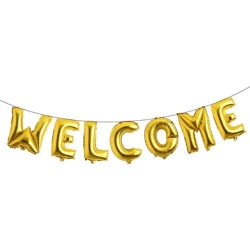 YCBL Welcome Foil Ballon Golden