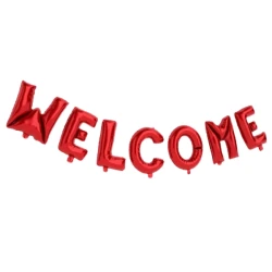 YCBL Welcome Foil Ballon Red