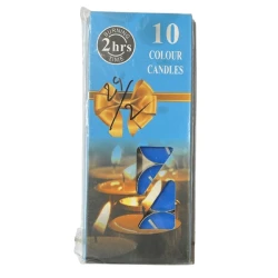 Colour Candles 10 Burning 2 hrs time Blue