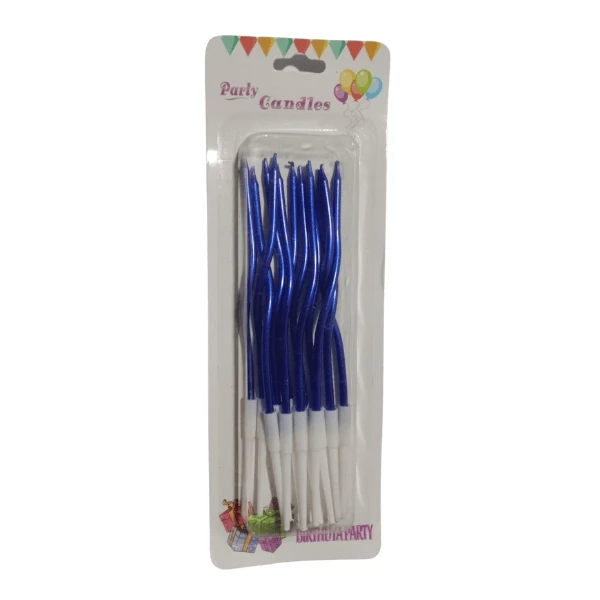Happy Birthday Party Candles Blue Color