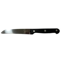 Stainless Steel Knife Large With Black Handle