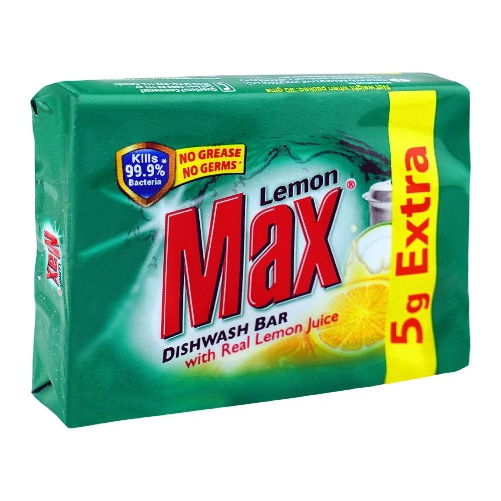 Lemon Max Dishwash Bar 85gm + 5gm Extra