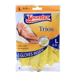 Spontex Trios Hand Gloves Large 8-8 1/2