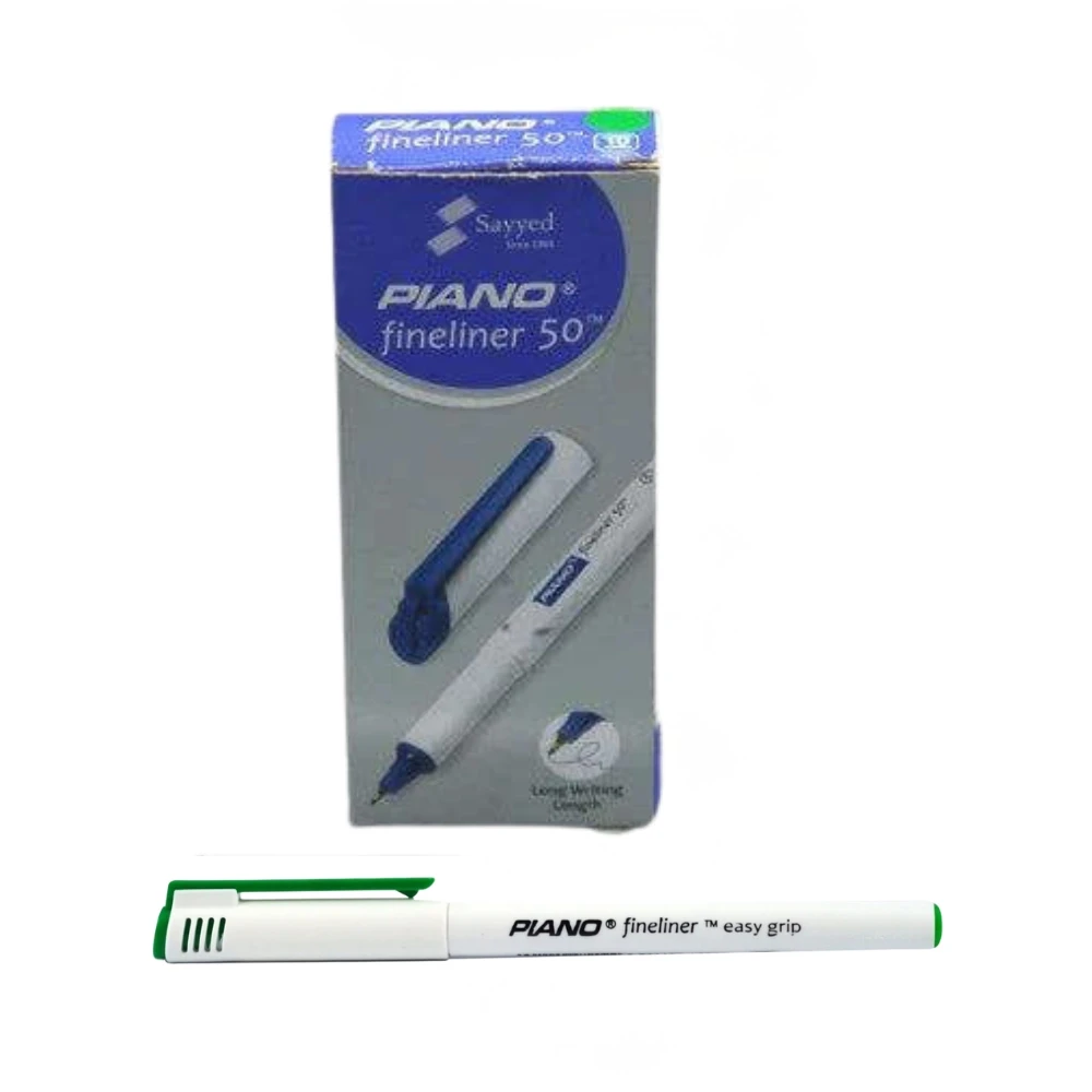 Piano Fineliner 50 Pointer Green 10 Pcs