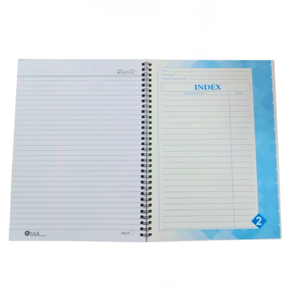 Warq Spiral Exercise Book 2-Subjects (100-Pages)
