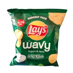 Lays Wavy Yogurt & Herb Extra Cruch  Rs. 70