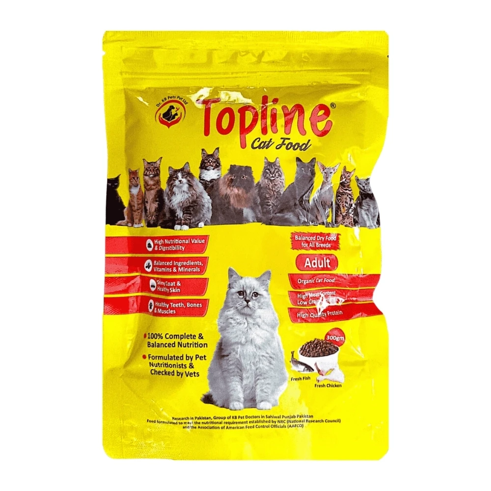 Topline Cat Food Adult Fish & Chicken 300gm