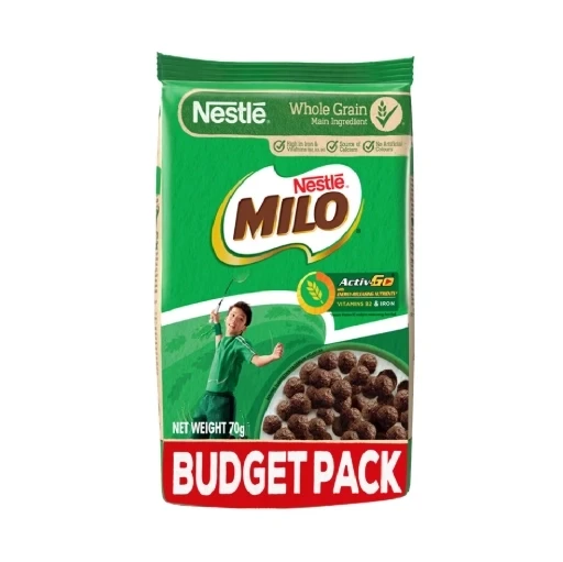Nestle Milo Chocolate and Malt Flavoured Wheat Balls Breakfast Cereal 70gm