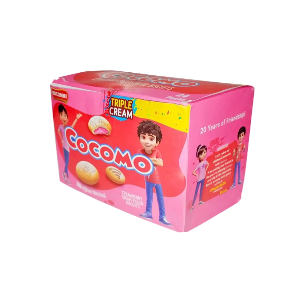 Bisconni Cocomo Triple Cream Strawberry Cream filled 30 Pcs
