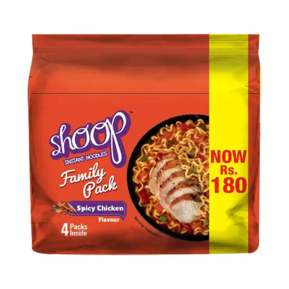 Shan Shoop Instant Noodle Spicy Chicken Flavour 50gm 4 Packs